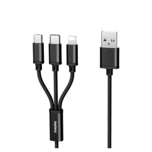 USB data kabal Remax Gition 3in1 RC-131 crni micro-USB/Type-C/lightning