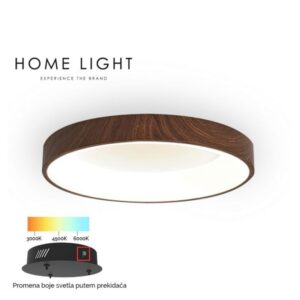 VESTA 527 PLAFONSKA SVETILJKA 29W 3000/4500/6000K TAMNO DRVO (Ø 460)