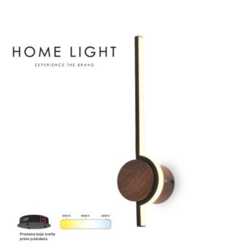 VESTA 534 ZIDNA SVETILJKA 9W 3000/4500/6000K TAMNO DRVO/CRNA