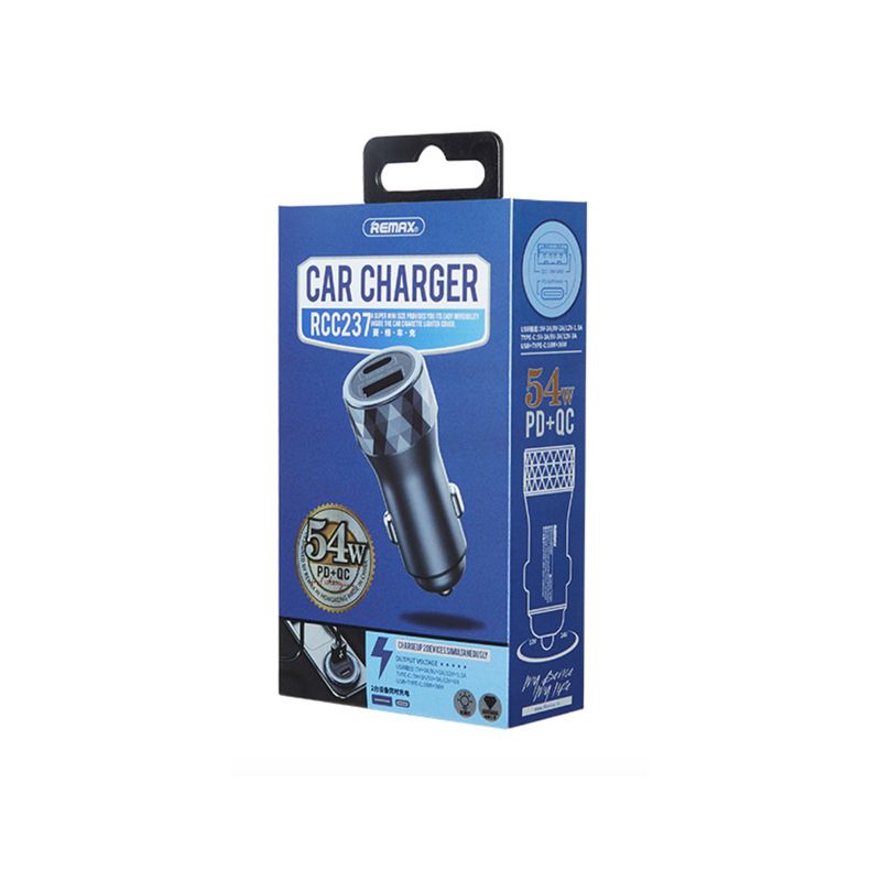 Auto punjac REMAX Linger RCC-237 QC+PD 54W sivi