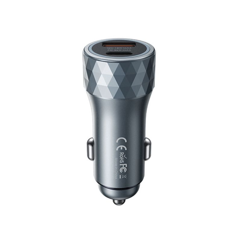Auto punjac REMAX Linger RCC-237 QC+PD 54W sivi