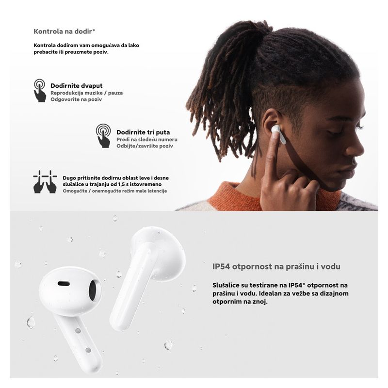 Bluetooth slusalice Xiaomi Redmi Buds 4 lite bele