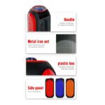 Bluetooth zvucnik P101 2x4" narandzasto crni - Slika 7