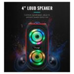 Bluetooth zvucnik P101 2x4" narandzasto crni - Slika 8