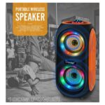 Bluetooth zvucnik P101 2x4" narandzasto crni - Slika 9