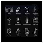 Bluetooth zvucnik P101 2x4" narandzasto crni - Slika 10
