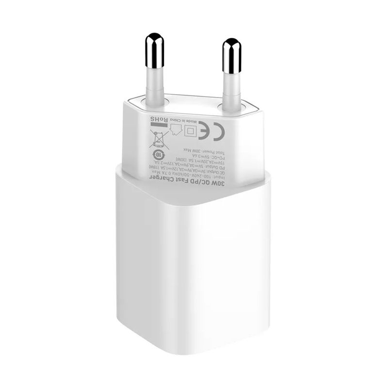 Kucni punjac LDNIO A2317C, 3.6A, QC3.0 18W, PD 30W sa Type C kablom beli