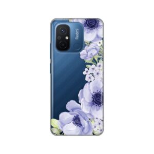 Maskica Silikonska Print Skin za Xiaomi Redmi 12C Blue Roses
