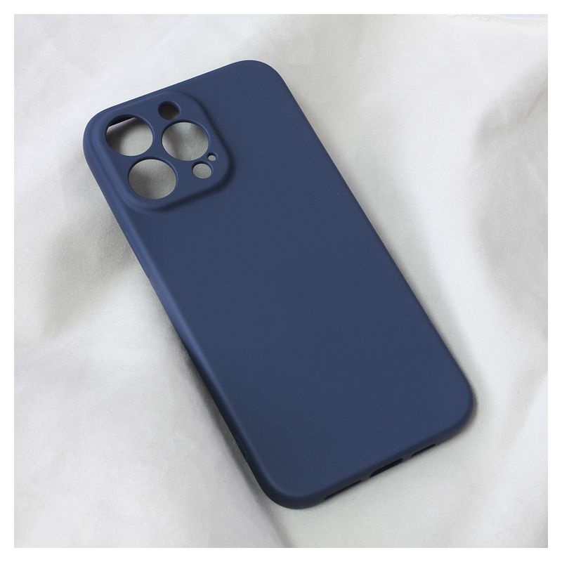 Maskica Teracell Soft Velvet za iPhone 14 Pro Max 6.7 tamno plava