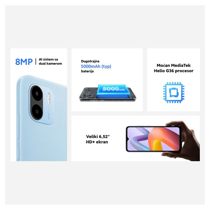 Mobilni telefon Xiaomi Redmi A2 6.52" 2/32 zeleni