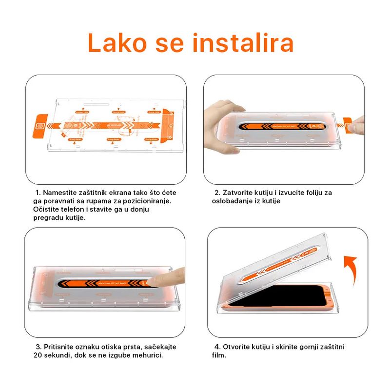 Zaštitno Staklo 2.5D dust free Box za iPhone 12 Mini 5.4 crni