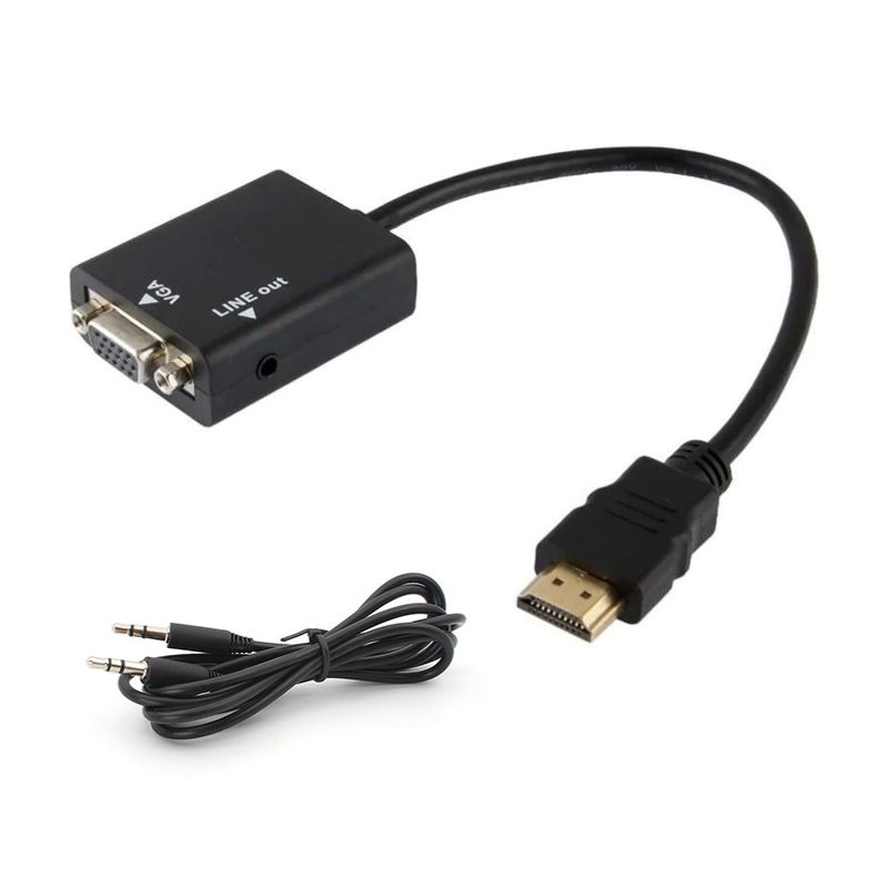 Adapter HDMI na VGA (Audio) crni