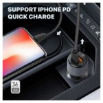 Auto punjac LDNIO C510Q PD/QC3.0 36W sa Type C na Type C kablom - Slika 13