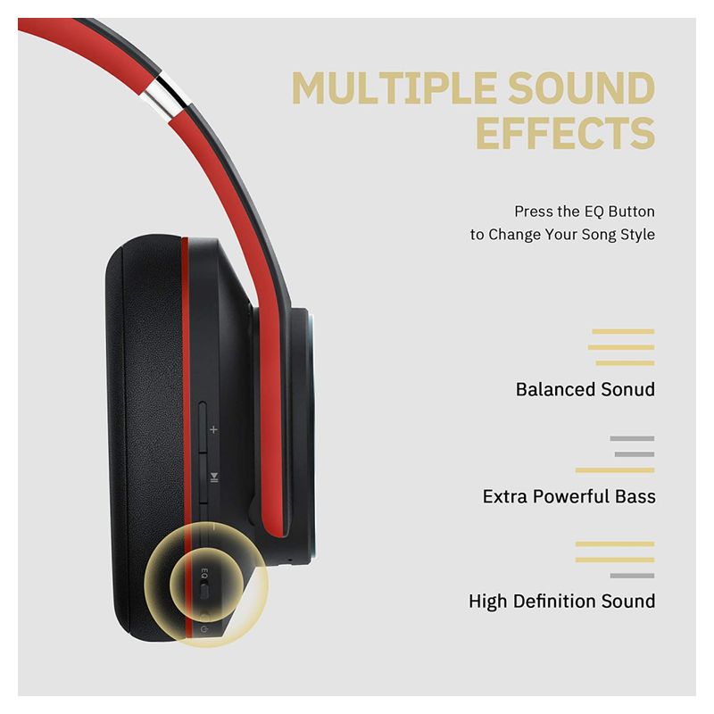 Bluetooth slusalice DOQAUS VOUGE 5 crvene