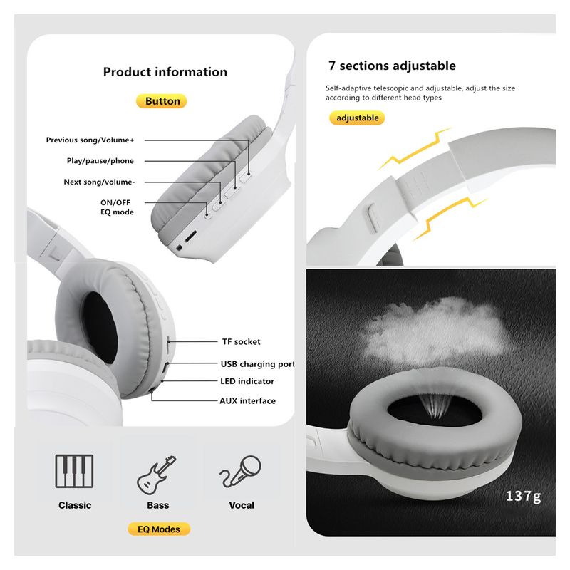 Bluetooth slusalice Sodo SD-703 roze