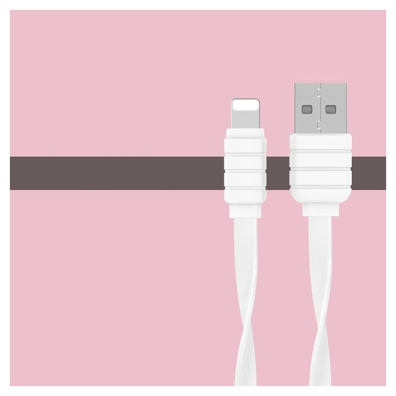 Kucni punjac KONFULON C18+S32A, 2xUSB, 2.1A sa iPhone lightning kablom beli 1m