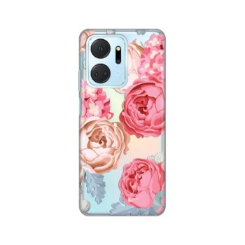 Maskica Silikonska Print Skin za Honor X7a Pink Flower
