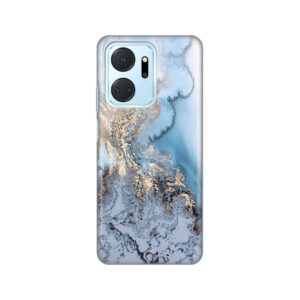 Maskica Silikonska Print za Honor X7a Blue Gold Marble