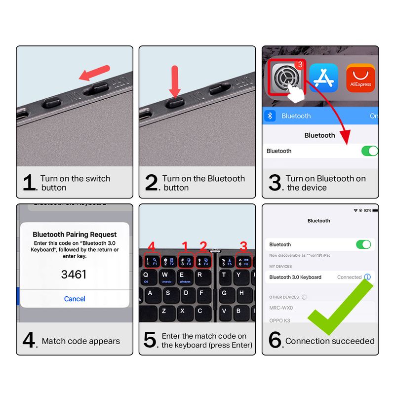 Tastatura Wireless sa touchpadom rasklopiva