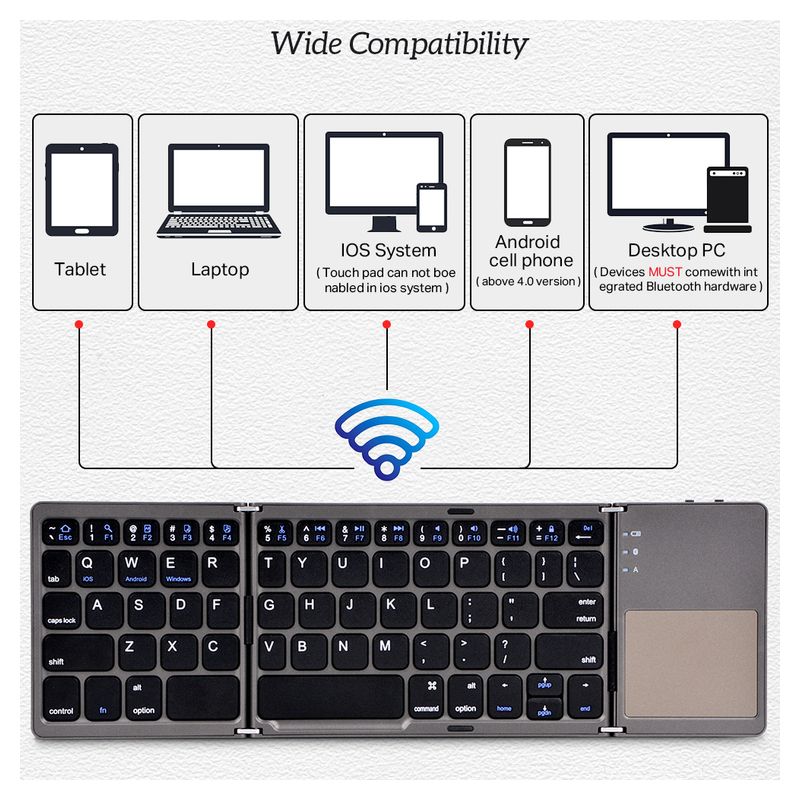 Tastatura Wireless sa touchpadom rasklopiva