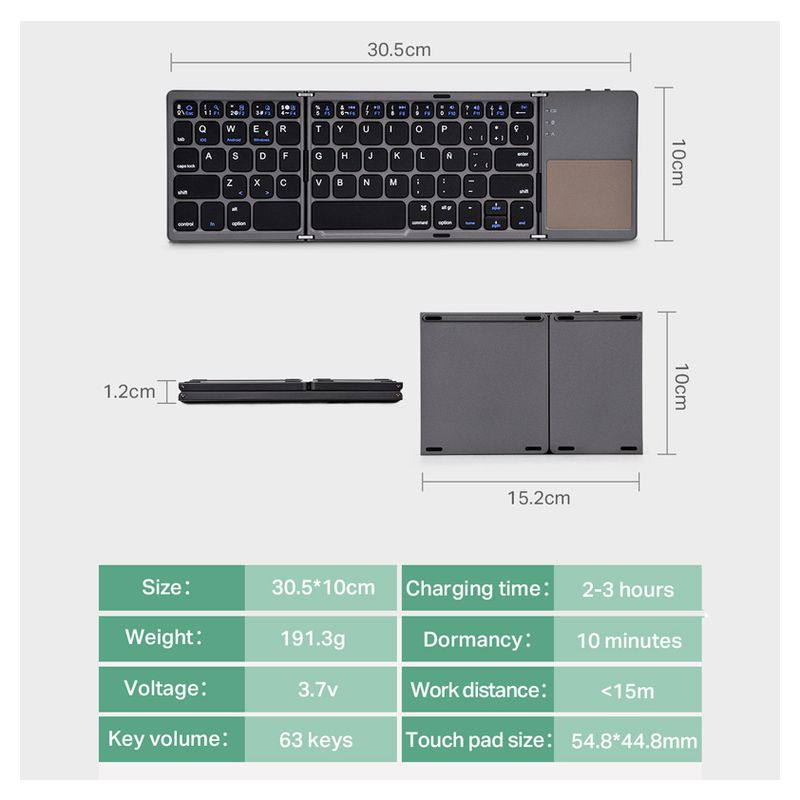 Tastatura Wireless sa touchpadom rasklopiva