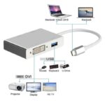 Adapter Type C na VGA, DVI, HDMI i USB 4u1 - Slika 5