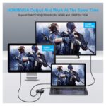 Adapter Type C na HDMI VGA PD USB3.0 4 u 1 sivi - Slika 3
