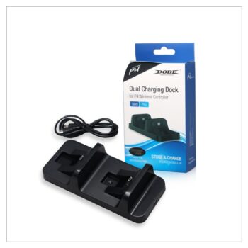 Dobe TP4-002 Punjac za PS4 kontrolere dual crni