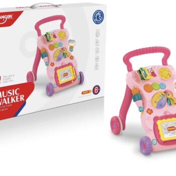 Muzička ROZE hodalica/guralica sa igračkama