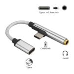 Adapter za slusalice i punjenje Type C sivi - Slika 2