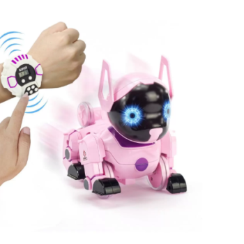 Pametni robot pas + SAT daljinski Stunt Roll Puppy roze