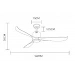 PLAFONSKI VENTILATOR 322 DC CRNI - Slika 2