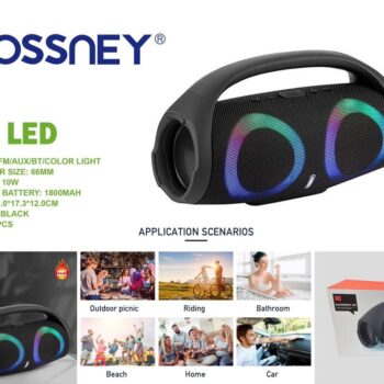Zvučnik Bluetooth C6 BoomBox sa led svetlo BOSSNEY C6