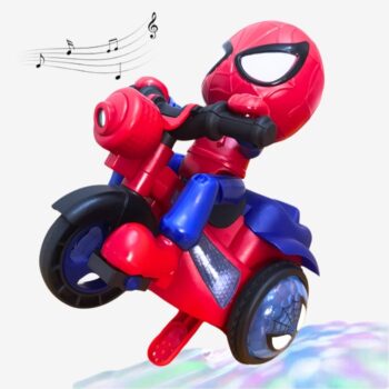 Spajdermen na motoru sa svetlima i muzikom