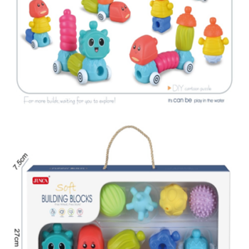 Gumeni blokovi za bebe – edukativni set 14 delova