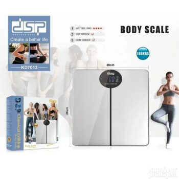 Digitalna vaga za merenje telesne težine DSP KD7013 – moderna staklena vaga do 180kg - ZU5445