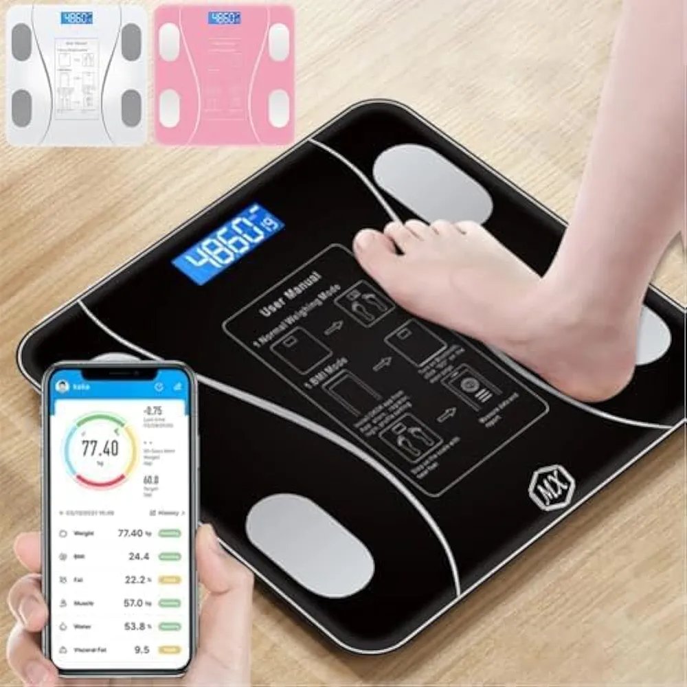 2025/10/1000083762.jpg Pametna digitalna vaga za telesnu težinu do 180kg – Bluetooth, BMI i analiza tela - YUK278-571 - Slika 1