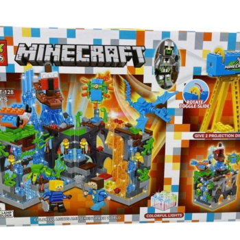 Minecraft svet kockica – 621 delova sa svetlima i projektorom 🔦🧱 | Kreativni set za decu 6+