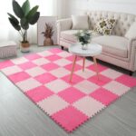 Mekane tepih podne slagalice PINK 30x30cm - 10kom  – tepih pločice od pene za pod | Lako spajanje, udobnost i moderna dekoracija doma