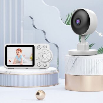 Bebi monitor sa kamerom i ekranom 2.8” – noćni vid, detekcija plača, 2.4GHz, 2600mAh. SHN-26-445