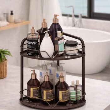 Ugaona polica na 2 nivoa – elegantna organizacija bez nereda! JC-6000138 🚿✨