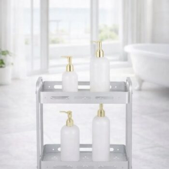 Kupatilska polica na 2 nivoa – aluminijumski organizer za kupatilo i kuhinju JC-6000154 🚿✨