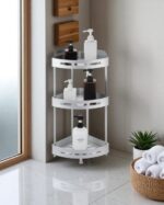 Praktična ugaona polica sa 3 nivoa – maksimalno iskorišćen prostor u kupatilu bez bušenja. JC-6000153 🚿✨ - Slika 2
