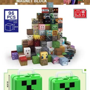 Minecraft MAGNETNE KOCKE ZA DECU – 96 KOM | MINECRAFT STIL | EDUKATIVNA IGRA LIN-5547