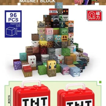 Minecraft MAGNETNE KOCKE ZA DECU – 96 KOM | MINECRAFT STIL | EDUKATIVNA IGRA LIN-5546