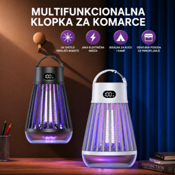 Multifunkcionalna električna klopka za komarce – UV lampa protiv insekata sa baterijom i LED displejom