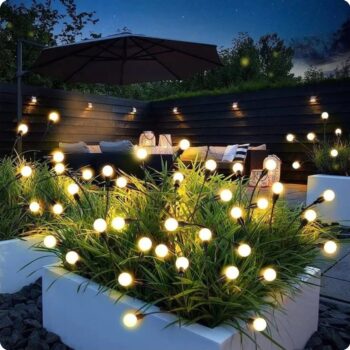 Solarne dekorativne lampe – žute kuglice, set 2 komada, LED rasveta za dvorište
