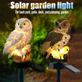 Solarna lampa sova – LED dekorativna baštenska svetiljka, vodootporna IP65