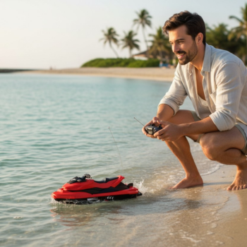 RC Jet Ski na daljinsko upravljanje 27MHz – brzi vodeni skuter za decu
