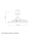 PLAFONSKI VENTILATOR FD210 BREEZE MESING - Slika 3